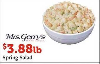 Fareway Mrs. gerry's spring salad offer
