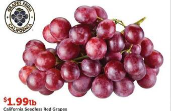 Fareway California seedless red grapes offer