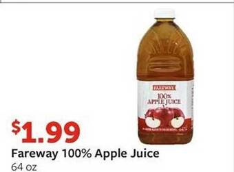Fareway Fareway 100% apple juice offer