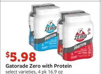 Fareway Gatorade zero with protein offer