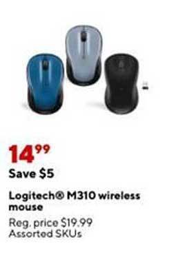 Staples Logitech m310 wireless mouse offer