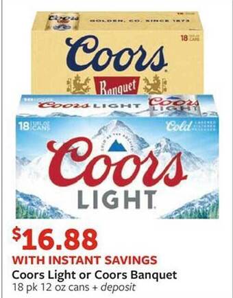 Fareway Coors light or coors banquet offer