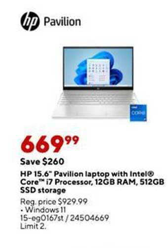 Staples Hp 15.6 offer
