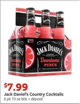 Fareway Jack daniel's country cocktails offer