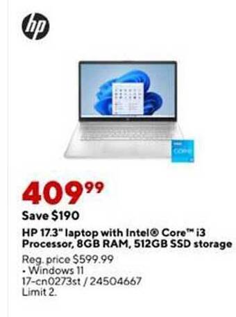 Staples Hp 17.3 offer