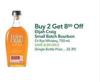Publix Elijah craig small batch bourbon offer