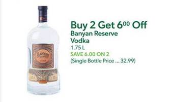 Publix Banyan reserve vodka offer