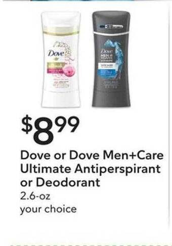 Publix Dove or dove men+care ultimate antiperspirant or deodorant offer