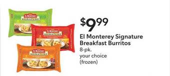 Publix El monterey signature breakfast burritos offer