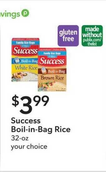 Publix Success boil-in-bag rice offer