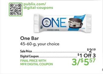Publix One bar offer