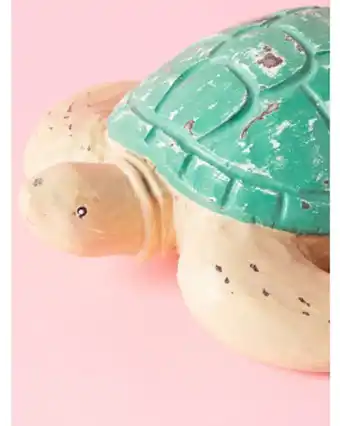 Home Goods 14in wooden turtle decor offer