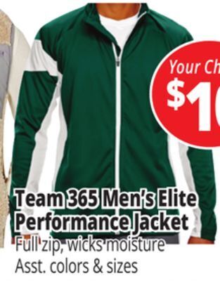 Ocean State Job Lot Team 365 men's elite performance jacket offer