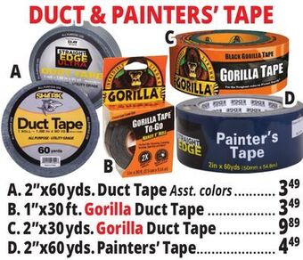Ocean State Job Lot Duct tape offer