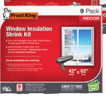 Ocean State Job Lot Frost king window insulation shrink kit, 9-count offer