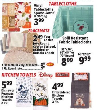 Ocean State Job Lot Tablecloths offer