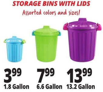 Ocean State Job Lot Storage bins with lids offer