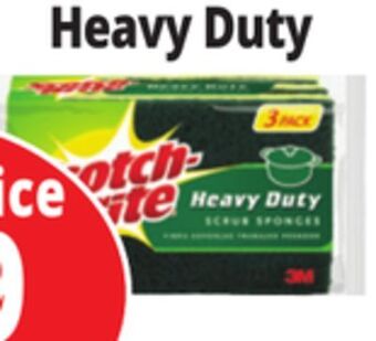 Ocean State Job Lot Scotch-brite, scrub sponges, heavy duty, 3 pack offer