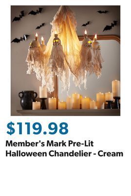 Sam's Club Member's mark pre-lit halloween chandelier - cream offer
