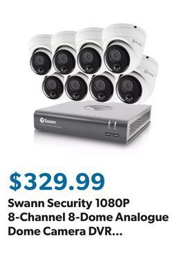 Sam's Club Swann security 1080p 8-channel 8-dome analogue dome camera dvr security system offer
