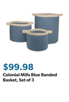 Sam's Club Colonial mills blue banded basket, set of 3 offer