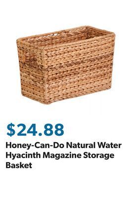 Sam's Club Honey-can-do natural water hyacinth magazine storage basket offer