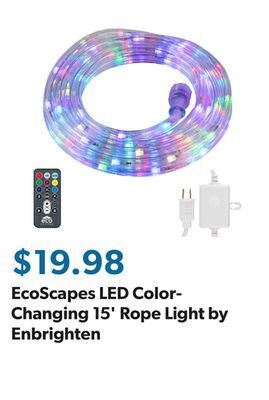Sam's Club Ecoscapes led color-changing 15' rope light by enbrighten offer