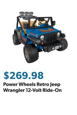 Sam's Club Power wheels retro jeep wrangler 12-volt ride-on offer