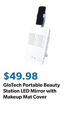 Sam's Club Glotech portable beauty station led mirror with makeup mat cover offer