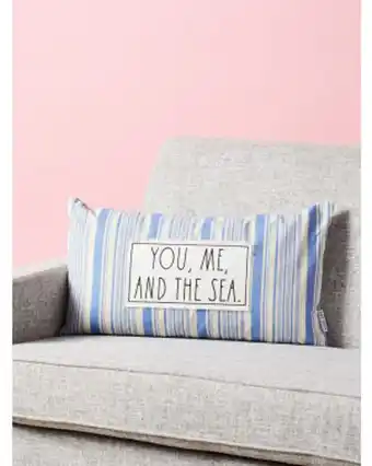 Home Goods 14x24 you me and the sea striped pillow offer