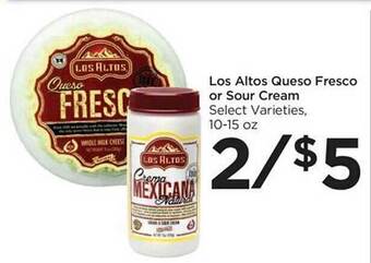 Food 4 Less Los altos queso fresco or sour cream offer