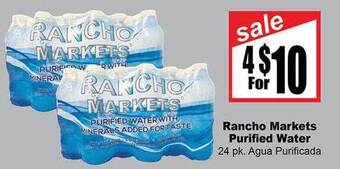 Rancho Markets Rancho markets purified water offer