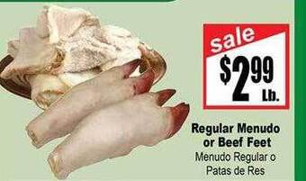 Rancho Markets Regular menudo or beef feet offer