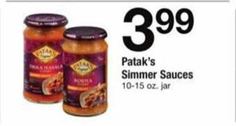 ACME Patak's simmer sauces offer
