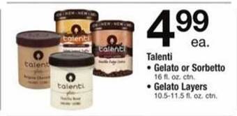 ACME Talenti gelato, sorbetto or layers offer
