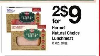 ACME Hormel natural choice lunchmeat offer