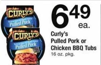 ACME Curly's pulled pork or chicken bbq tubs offer