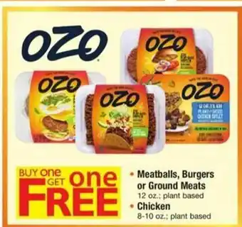 ACME Ozo meatballs, burgers or ground meats, chicken offer