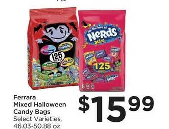 Food 4 Less Ferrara mixed halloween candy bags offer