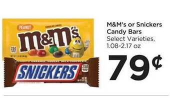 Food 4 Less M&m's or snickers candy bars offer