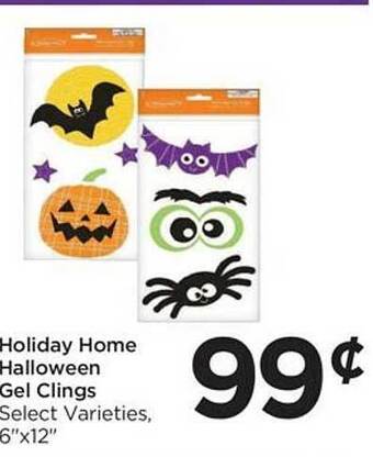 Food 4 Less Holiday home halloween gel clings offer