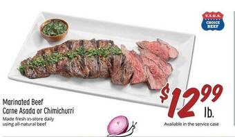 Sprouts Farmers Market Marinated beef carne asada or chimichurri offer