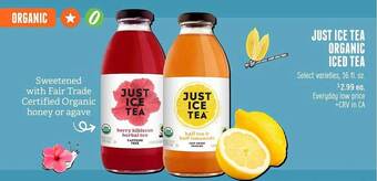 Sprouts Farmers Market Just ice tea organic iced tea offer