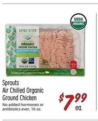 Sprouts Farmers Market Sprouts air chilled organic ground chicken offer