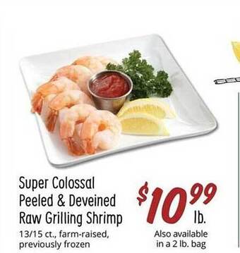 Sprouts Farmers Market Super colossal peeled & deveined raw grilling shrimp offer
