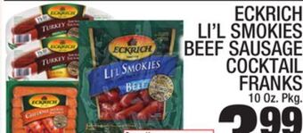 C Town Eckrich li'l smokies beef sausage cocktail franks offer