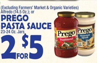 Bravo Supermarkets Prego pasta sauce 23-24 oz. jars offer