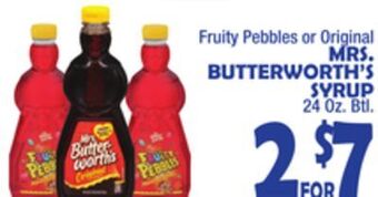 Bravo Supermarkets Mrs. butterworth's syrup offer