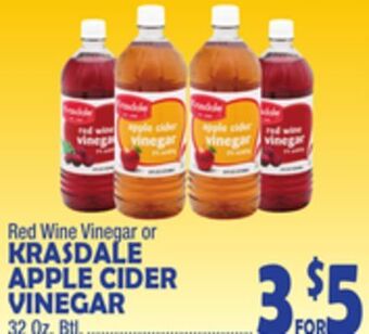Bravo Supermarkets Krasdale apple cider vinegar offer