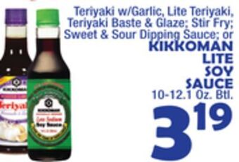 Bravo Supermarkets Kikkoman lite soy sauce offer